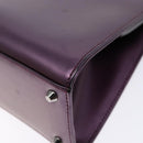 Christian Dior Hand Bag Patent leather Purple Auth 138811-12