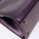 Christian Dior Hand Bag Patent leather Purple Auth 138811-13
