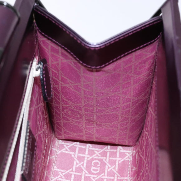 Christian Dior Hand Bag Patent leather Purple Auth 138811