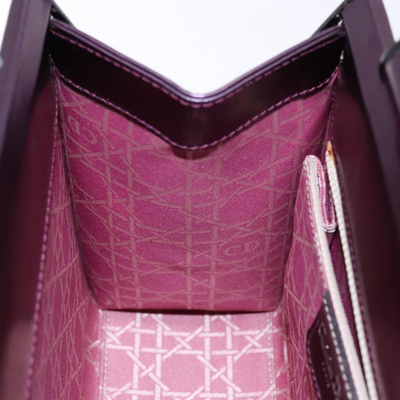 Christian Dior Hand Bag Patent leather Purple Auth 138811