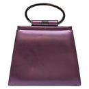 Christian Dior Hand Bag Patent leather Purple Auth 138811-3