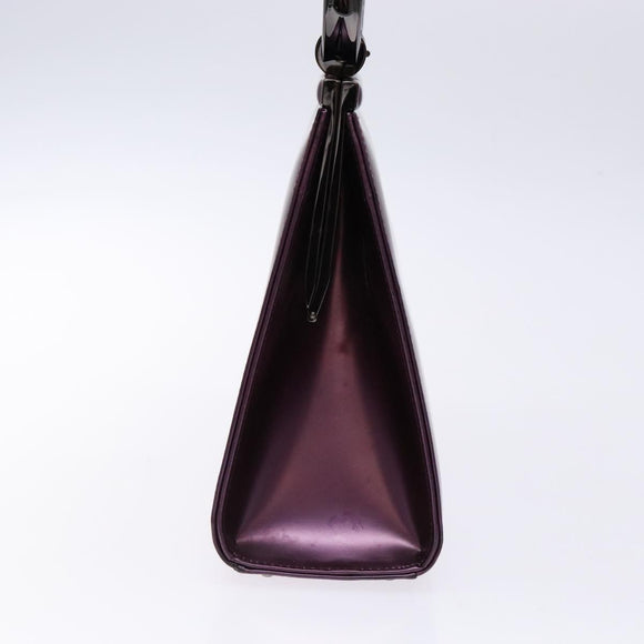 Christian Dior Hand Bag Patent leather Purple Auth 138811