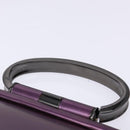 Christian Dior Hand Bag Patent leather Purple Auth 138811-8
