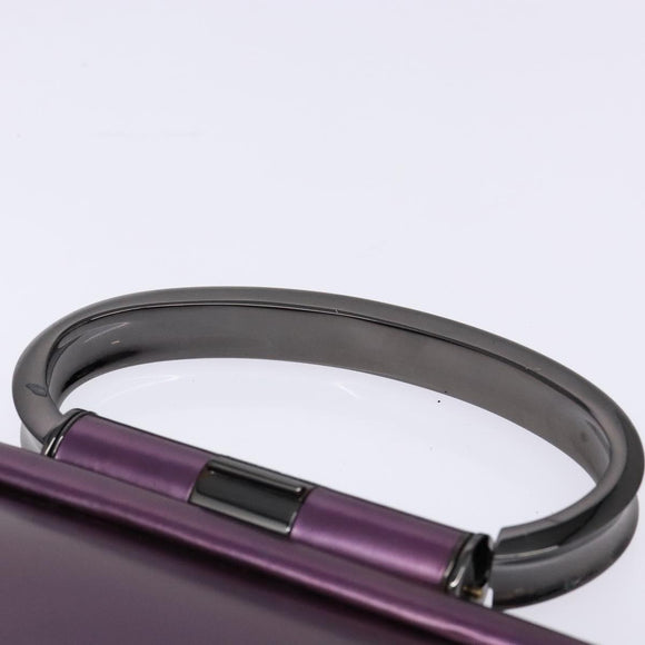 Christian Dior Hand Bag Patent leather Purple Auth 138811