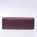 Christian Dior Hand Bag Patent leather Purple Auth 138811-9
