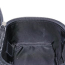 Christian Dior Trotter Canvas Vanity Pouch Black Silver Auth 138812-21