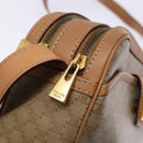 CELINE Macadam Canvas Shoulder Bag PVC Beige Gold Auth 138813-15