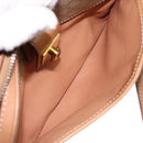 CELINE Macadam Canvas Shoulder Bag PVC Beige Gold Auth 138813-23