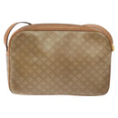 CELINE Macadam Canvas Shoulder Bag PVC Beige Gold Auth 138813-3