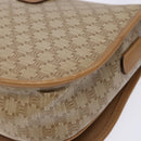 CELINE Macadam Canvas Shoulder Bag PVC Beige Gold Auth 138814-12