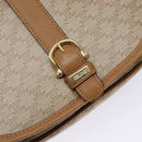 CELINE Macadam Canvas Shoulder Bag PVC Beige Gold Auth 138814-14
