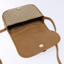 CELINE Macadam Canvas Shoulder Bag PVC Beige Gold Auth 138814-15