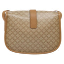 CELINE Macadam Canvas Shoulder Bag PVC Beige Gold Auth 138814-3