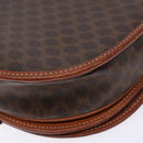CELINE Macadam Canvas Shoulder Bag PVC Leather Brown Gold Auth 138815-12