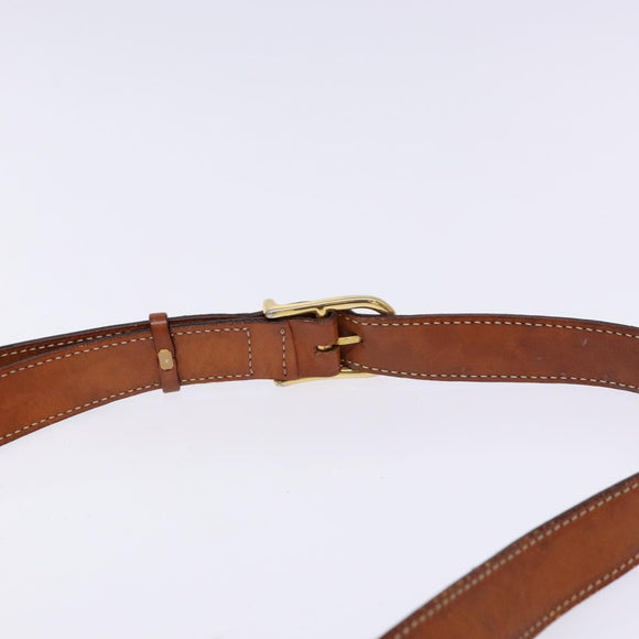 CELINE Macadam Canvas Shoulder Bag PVC Leather Brown Gold Auth 138815