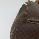CELINE Backpack PVC Leather Brown Gold Auth 138816-10