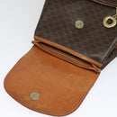 CELINE Backpack PVC Leather Brown Gold Auth 138816-14
