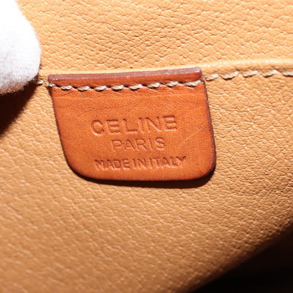 CELINE Backpack PVC Leather Brown Gold Auth 138816