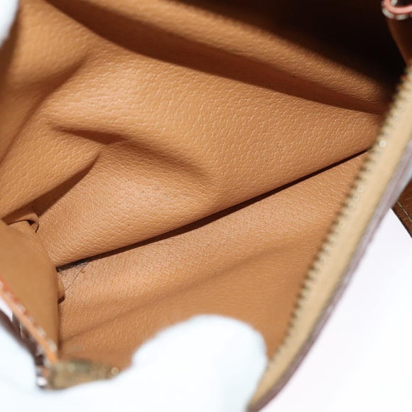CELINE Backpack PVC Leather Brown Gold Auth 138816