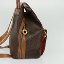 CELINE Backpack PVC Leather Brown Gold Auth 138816-5