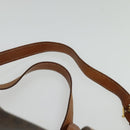 CELINE Backpack PVC Leather Brown Gold Auth 138816-8