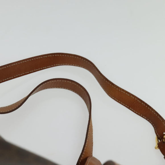 CELINE Backpack PVC Leather Brown Gold Auth 138816