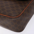 CELINE Macadam Canvas Shoulder Bag PVC Leather Brown Gold Auth 138817-10