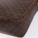 CELINE Macadam Canvas Shoulder Bag PVC Leather Brown Gold Auth 138817-12