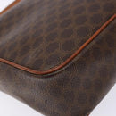 CELINE Macadam Canvas Shoulder Bag PVC Leather Brown Gold Auth 138817-13