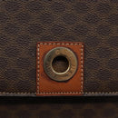 CELINE Macadam Canvas Shoulder Bag PVC Leather Brown Gold Auth 138817-14