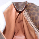 CELINE Macadam Canvas Shoulder Bag PVC Leather Brown Gold Auth 138817-19