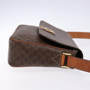 CELINE Macadam Canvas Shoulder Bag PVC Leather Brown Gold Auth 138817-4