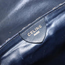 CELINE C Sulky Shoulder Bag Canvas Navy Gold Auth 138818-16