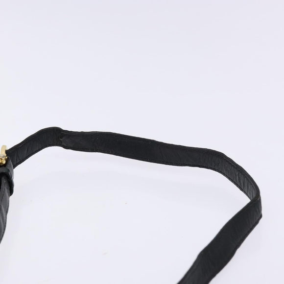 CELINE C Sulky Shoulder Bag Canvas Navy Gold Auth 138818