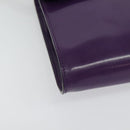 CELINE Shoulder Bag Leather Purple Gold Auth 138822-10