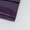 CELINE Shoulder Bag Leather Purple Gold Auth 138822-11
