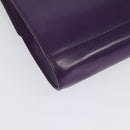 CELINE Shoulder Bag Leather Purple Gold Auth 138822-12