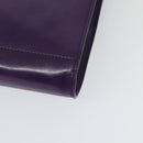 CELINE Shoulder Bag Leather Purple Gold Auth 138822-13