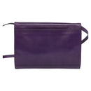 CELINE Shoulder Bag Leather Purple Gold Auth 138822-3
