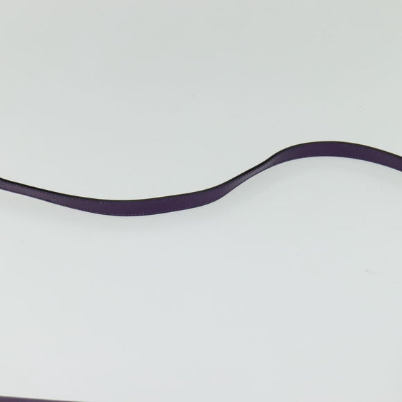 CELINE Shoulder Bag Leather Purple Gold Auth 138822