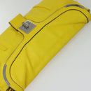 CELINE Chain Shoulder Bag Leather Yellow Silver Auth 138823-6