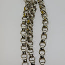 CELINE Chain Shoulder Bag Leather Yellow Silver Auth 138823-8