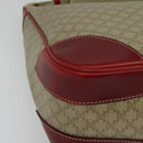 CELINE Macadam Canvas Shoulder Bag PVC Beige Gold Auth 138824-9