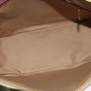 CELINE Macadam Canvas Shoulder Bag PVC Beige Gold Auth 138824-11
