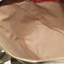 CELINE Macadam Canvas Shoulder Bag PVC Beige Gold Auth 138824-19