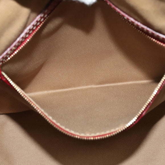 CELINE Macadam Canvas Shoulder Bag PVC Beige Gold Auth 138824