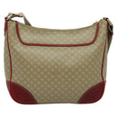 CELINE Macadam Canvas Shoulder Bag PVC Beige Gold Auth 138824-2