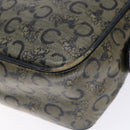 CELINE C Sulky Shoulder Bag PVC Navy Gold Auth 138826-10