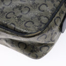 CELINE C Sulky Shoulder Bag PVC Navy Gold Auth 138826-12