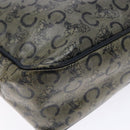 CELINE C Sulky Shoulder Bag PVC Navy Gold Auth 138826-13